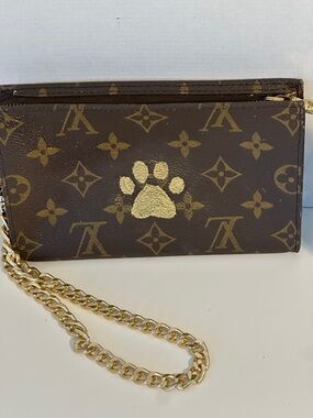 Louis Vuitton Monogram Clutch 
Interior removed due to peeling stickiness